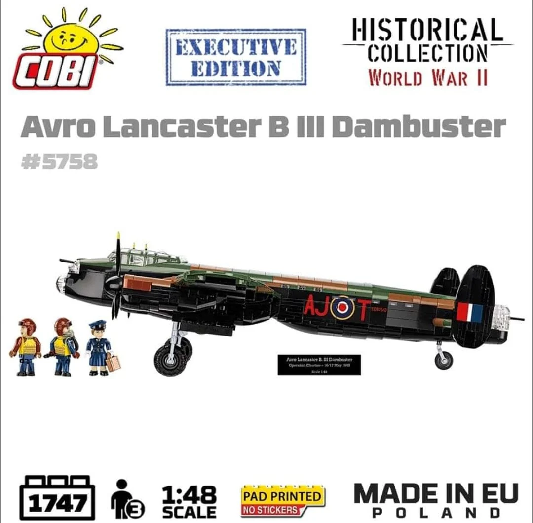 Avro Lancaster Bomber B III ''Dambusters'' brick plane model EXECUTIVE EDITION- COBI 5758- 1747 bricks - Image 4