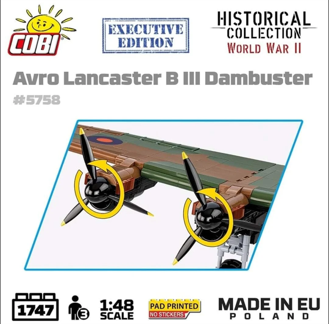 Avro Lancaster Bomber B III ''Dambusters'' brick plane model EXECUTIVE EDITION- COBI 5758- 1747 bricks - Image 5