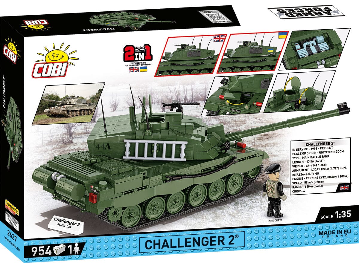 Challenger 2 brick tank model - COBI 2627 - 950 bricks - Image 4