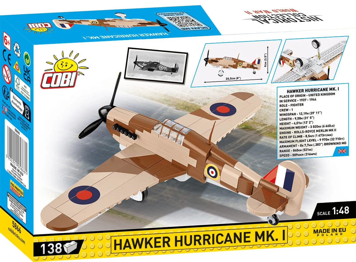 Hawker Hurricane MK.1 brick plane model - COBI 5866 - 138 bricks - Image 6