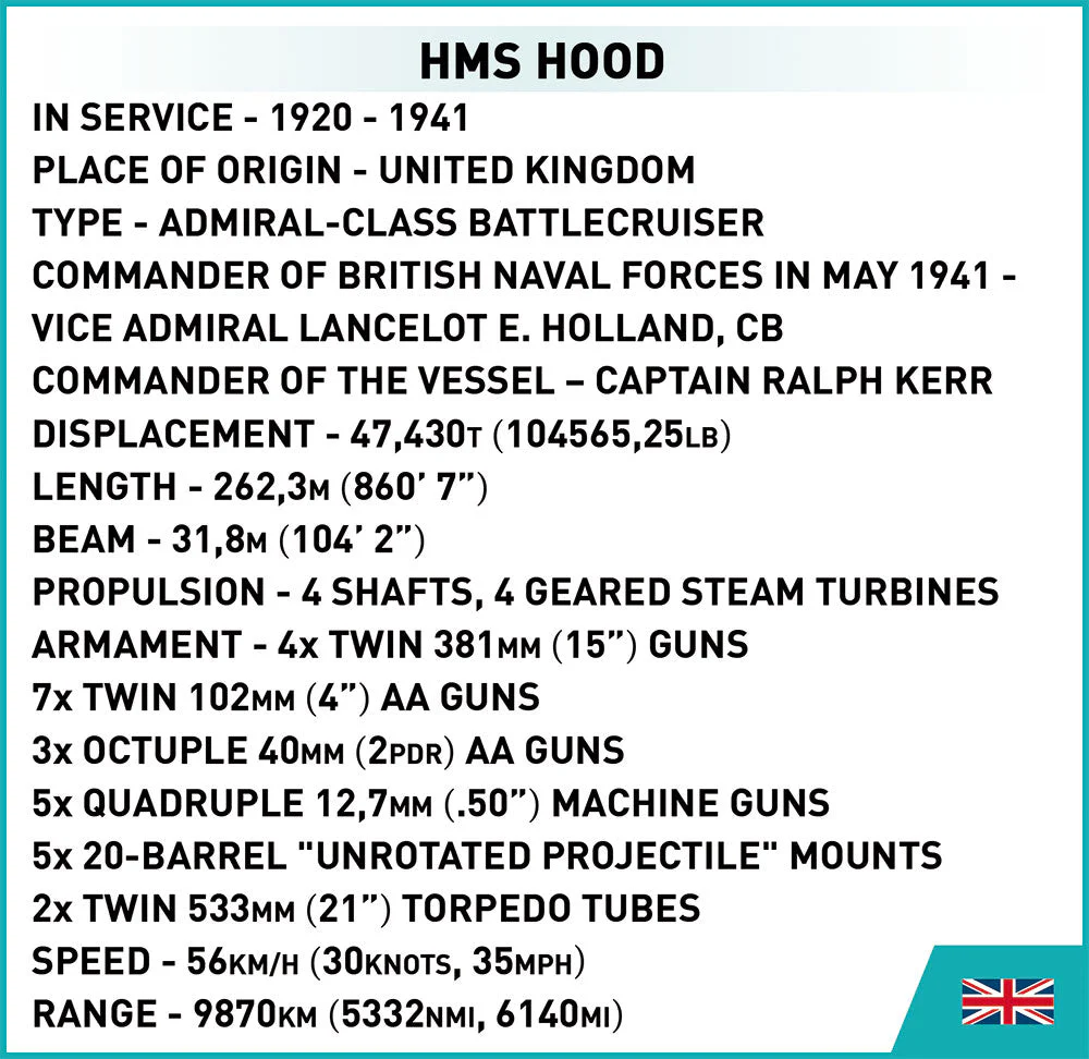 HMS HOOD ship brick model - COBI 4830 - 2613 bricks - Image 11