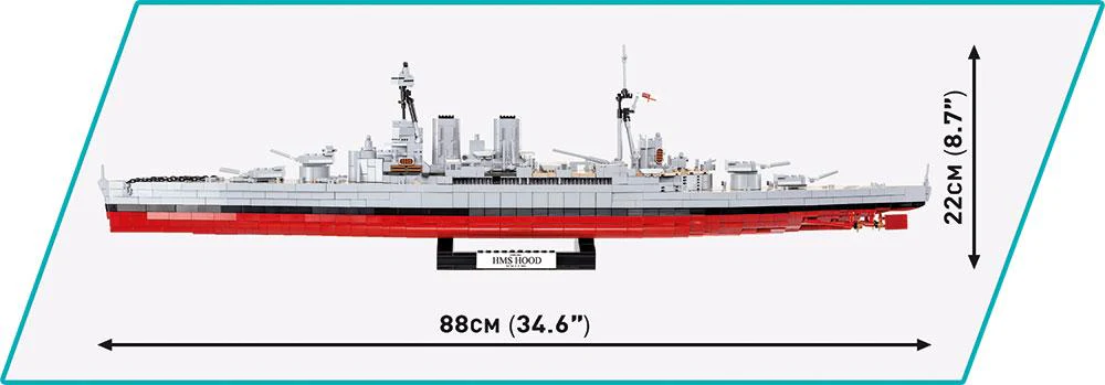 HMS HOOD ship brick model - COBI 4830 - 2613 bricks - Image 5
