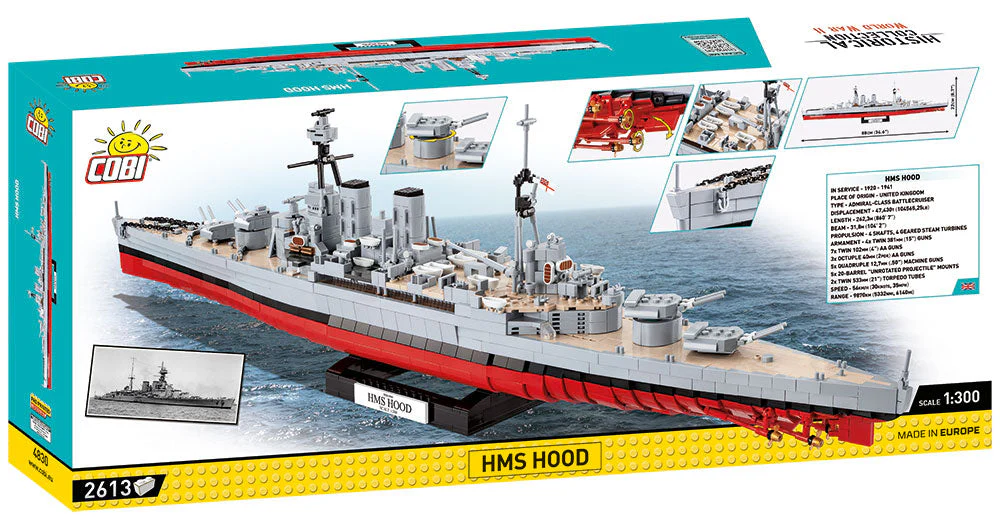 HMS HOOD ship brick model - COBI 4830 - 2613 bricks - Image 6